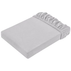 ERWIN M. Spannbettlaken Jersey; 90-100x190-200 cm (BxL); hellgrau; 2 Stück / Pack