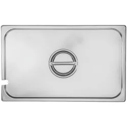 VEGA GN-Deckel Premium mit Löffelaussparung 1/1; GN 1/1; silber; rechteckig