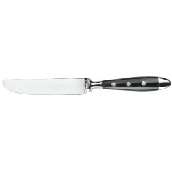 PULSIVA Menümesser Gutshof; 21.4 cm (L); silber, Griff schwarz; 12 Stück / Pack