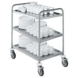 VEGA Servierwagen Serve 3 Böden Gr. L; 103x53x94.5 cm (BxTxH); silber