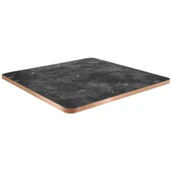 VEGA Indoor-Tischplatte Marvani quadratisch; 68x68x2.5 cm (LxBxH); kupfer/schwarz/marmoriert; quadratisch