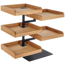 VEGA Etagere Esino 5-stöckig; 46.8x41.8x24 cm (BxHxT); braun/schwarz; rechteckig
