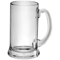 Borgonovo Bierkrug  Icon mit Eichstrich; 520 ml, 8x15.5 cm (ØxH); transparent; 0.4 l Eichstrich, 6 Stück / Pack