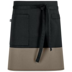 JOBELINE Schürze Bicolor 45x80 cm (LxB); 45x80 cm (LxB); schwarz/taupe