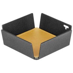 PULSIVA Badezimmer Tablett Merapi II; 12x12 cm (LxB); grau/senf; quadratisch