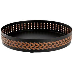 VEGA Deko-Tablett Abrar; 30x5 cm (ØxH); schwarz/braun