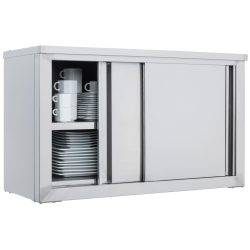 PULSIVA Wandhängeschrank Lana; 100x60x40 cm (BxHxT); silber