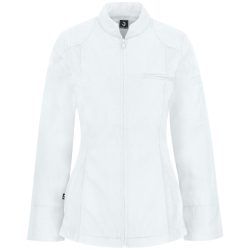 JOBELINE Damen Kochjacke Racer Langarm; Kleidergrösse 34; weiss