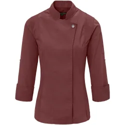JOBELINE Damen Kochjacke Carter Langarm; Kleidergrösse 56; burgund