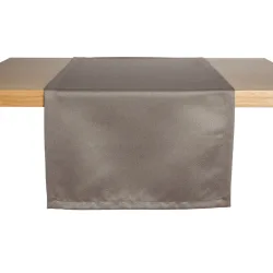 ERWIN M. Tischläufer Ambita Satin; 40x130 cm (BxL); taupe; rechteckig