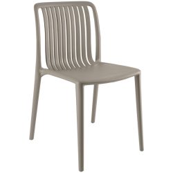 PULSIVA Kunststoffstuhl Tavira; 50x52.5x77 cm (BxTxH); taupe; 2 Stück / Pack