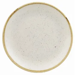 Churchill Teller flach Stonecast Barley White Coupe; 16.5 cm (Ø); weiss/braun; rund; 12 Stück / Pack