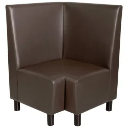 VEGA Eckbank Medley; 75x75x102 cm (BxTxH); Sitz braun, Gestell buche wenge