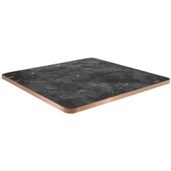 VEGA Indoor-Tischplatte Marvani quadratisch; 60x60x2.5 cm (LxBxH); kupfer/schwarz/marmoriert; quadratisch