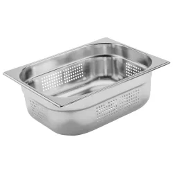VEGA GN-Behälter Premium gelocht 1/2; GN 1/2, 6100 ml, 32.5x26.5x10 cm (LxBxT); silber
