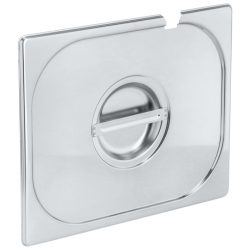 PULSIVA GN-Deckel 1/2 Smart  mit Löffelaussparung; GN 1/2, 32.5x26.5 cm (LxB); silber