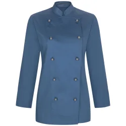 PULSIVA Damenkochjacke Pauline Langarm; Kleidergrösse 46; dunkelblau