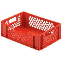 Ringoplast Stapel-Kasten Euro Gitter; 11700 ml, 40x30x12.5 cm (LxBxH); rot