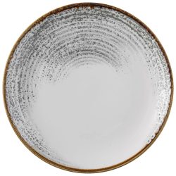 Churchill Teller flach Studio Prints Accents Jasper Grey Coupe; 26 cm (Ø); grau/braun; rund; 12 Stück / Pack