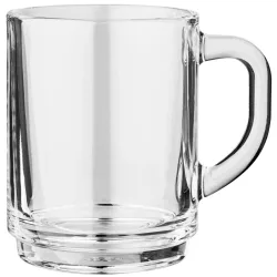 Pasabahçe Tee-/Glühweinglas Pub mit Eichstrich; 260 ml, 7.4x9.5 cm (ØxH); transparent; 0.2 l Eichstrich, 12 Stück / Pack