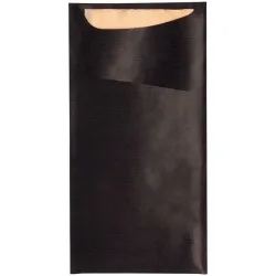 GARCIA DE POU Bestecktasche Besta; 11.2x22.5 cm (BxL); schwarz; 100 Stück / Pack