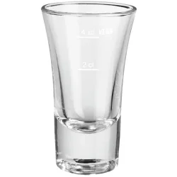VEGA Schnapsglas Podena; 60 ml, 5.1x8.8 cm (ØxH); transparent; 2 cl & 4 cl Eichstrich, 6 Stück / Pack