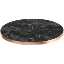 VEGA Indoor-Tischplatte Marvani rund; 60x2.5 cm (ØxH); kupfer/schwarz/marmoriert; rund