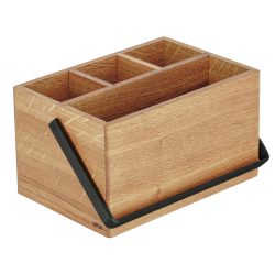 VEGA Besteckbehälter Esino mit Griff; 21.2x14.4x12 cm (LxBxH); eiche/schwarz