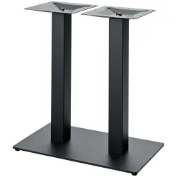 VEGA Indoor Doppel-Tischgestell Fino eckig; 70x40x72 cm (BxLxH); schwarz; rechteckig