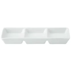 VEGA Platte Bali geteilt; 18.5x6x2.5 cm (LxBxH); weiss; 6 Stück / Pack