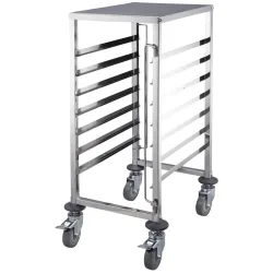 PULSIVA Regalwagen GN 7; 55x38x100 cm (BxTxH); silber