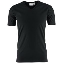 PULSIVA Herrenshirt Double-V; Kleidergrösse M; schwarz; 2 Stück / Pack