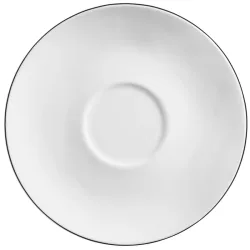 VEGA Kaffee-Untertasse Bellino; 15 cm (Ø); weiss/schwarz; rund; 6 Stück / Pack