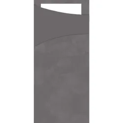 DUNI Servietten-/Bestecktaschen; 8.5x19 cm (BxL); grau/weiss; 100 Stück / Pack