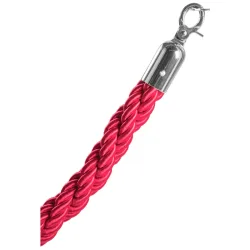 VEGA Absperrkordel Vesara mit silbernen Karabinerhaken (Chrom); 153x3.2 cm (LxØ); rot; 2 Stück / Pack