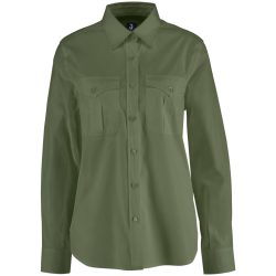 JOBELINE Damen Bluse Marlon Langarm; Kleidergrösse 46; oliv