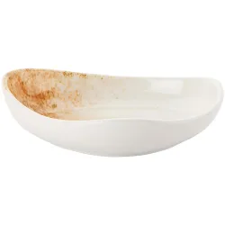VEGA Teller tief Purior; 350 ml, 18.5x17x4.9 cm (LxBxH); weiss/braun; oval; 6 Stück / Pack