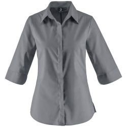 JOBELINE Damen Bluse Fiore Dreiviertelarm; Kleidergrösse 44; grau