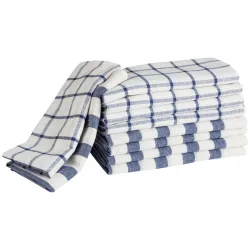 PULSIVA Geschirrtücher Oland; 50x70 cm (BxL); blau/weiss; rechteckig; 10 Stück / Pack