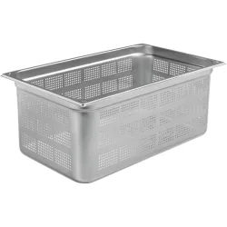 VEGA GN-Behälter Premium gelocht 1/1; GN 1/1, 27800 ml, 53x32.5x20 cm (LxBxT); silber