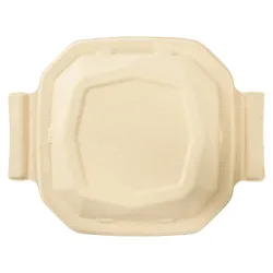 DUNI Zuckerrohrdeckel Eco V; 24.4x19.2x3.2 cm (LxBxH); braun; quadratisch; 50 Stück / Pack