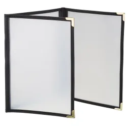 PULSIVA Menühüllen Harta; DIN A5, 17x23 cm (BxH); schwarz; 5 Stück / Pack