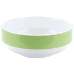 PULSIVA Schale Multi-Color; 302 ml, 12.3x5.2 cm (ØxH); weiss/grün; 6 Stück / Pack