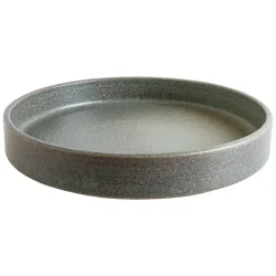 Bonna Stapelteller tief Hornfels Ripple stapelbar; 865 ml, 23x3.7 cm (ØxH); grau; rund; 6 Stück / Pack