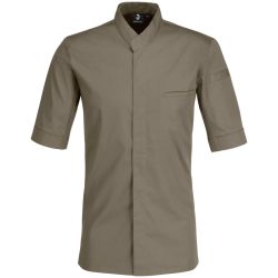 JOBELINE Herren Kochjacke Marco Kurzarm; Kleidergrösse 44; taupe
