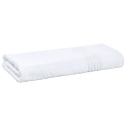 ERWIN M. Badetuch Classico mit Bordüre; 100x150 cm (BxL); weiss; 5 Stück / Pack
