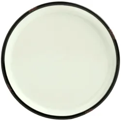 VEGA Teller flach Liron; 16.5x2 cm (ØxH); cremeweiss/schwarz; rund; 6 Stück / Pack