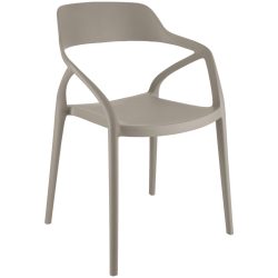PULSIVA Kunststoff Stuhl Soreva; 57x51x79 cm (BxTxH); taupe; 4 Stück / Pack