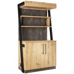 VEGA Servicestation Baristo Industrial, mit Drehtüren; 118x61x216 cm (BxTxH); wildeiche, Griff schwarz