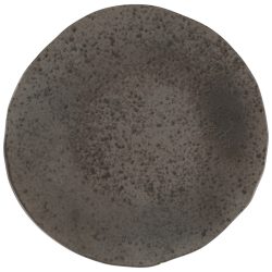 Porland Teller flach Ironstone; 28.5x2.35 cm (ØxH); dunkelbraun/schwarz; rund; 6 Stück / Pack
